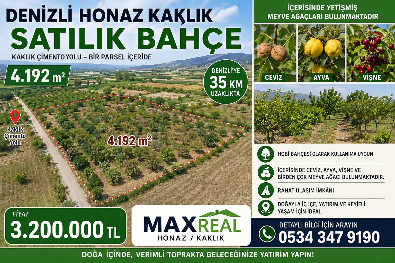 MAXREAL DEN DENİZLİ KAKLIK TA HOBİ BAHÇESİ